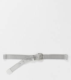 Серебристый ремень для джинсов эксклюзивно от My Accessories London - Серебряный