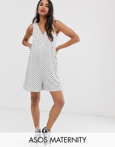 Свободный комбинезон в горошек ASOS DESIGN Maternity - Мульти