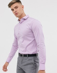 Облегающая рубашка из ткани с добавлением хлопка Tiger of Sweden - Farrell - Фиолетовый