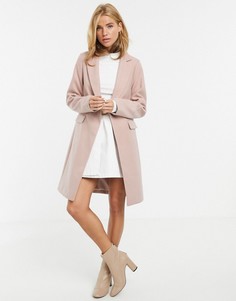 Светло-розовое пальто на пуговицах New Look - Розовый