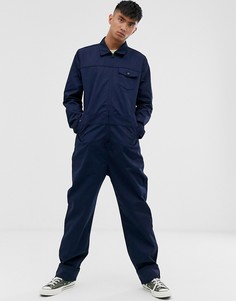 Темно-синий комбинезон на молнии с воротником M.C.Overalls Polycotton - Темно-синий