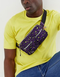 Фиолетовая сумка в стиле милитари с леопардовым принтом вместимостью 1,7 литра Mi-Pac - Фиолетовый