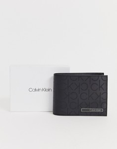 Черный бумажник с карманом для монет и монограммой Calvin Klein Industrial - Черный