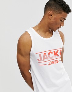 Белая майка с логотипом Jack & Jones Core - Белый