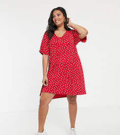 Свободное платье мини с цветочным принтом Wednesdays Girl - Красный