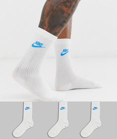 Комплект из 3 пар носков с логотипом Nike Essential - Белый