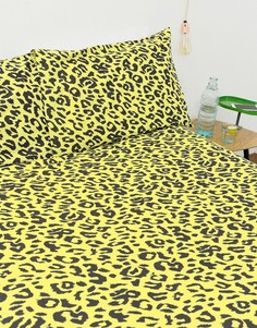 Комплект постельного белья для двуспальной кровати с неоновым леопардовым принтом ASOS SUPPLY - Мульти