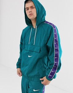 Зеленая куртка с фирменной лентой Nike - Зеленый
