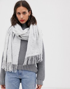 Длинный тканый шарф в крапинку с кисточками ASOS DESIGN - Мульти