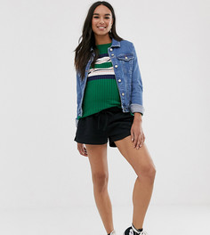 Трикотажные шорты с посадкой под животом ASOS DESIGN Maternity - Черный