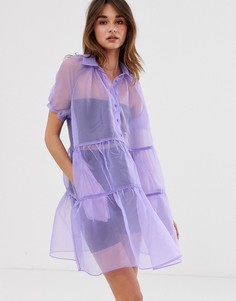 Полупрозрачное платье мини 2NDDAY Jamboree - Фиолетовый