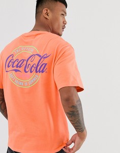 Оранжевая футболка с принтом Coca-Cola Bershka - Оранжевый