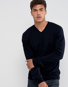 Джемпер с V-образным вырезом French Connection - Темно-синий