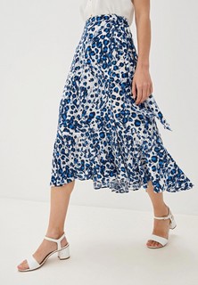 Юбка Whistles BRUSHED LEOPARD WRAP SKIRT