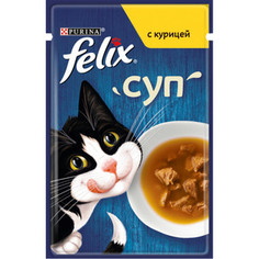 Паучи Felix Суп с курицей для кошек 48г (12378668)