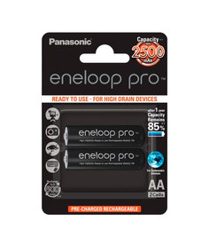 Аккумулятор AA - Panasonic Eneloop Pro 2500 mAh (2 штуки) BK-3HCDE/2BE