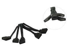 Кабель Akasa 4-pin to 4x 4-pin RGB LED Connector Multiplier Cable AK-CBLD05-40BK