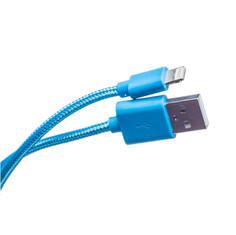 Аксессуар Prolike USB - 8 pin Lightning 1.2m Blue PL-IP8-NL-1,2-BU