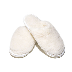 Тапочки Smart Textile Домашнее Тепло из овечьего меха Н520 размер 38-39 White