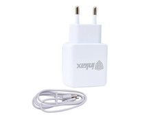 Зарядное устройство Inkax СЗУ 2в1 8pin для iPhone 5/6/7 CD-23-IP White