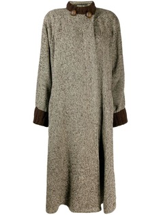 Fendi Pre-Owned длинное пальто 1980-х годов свободного кроя