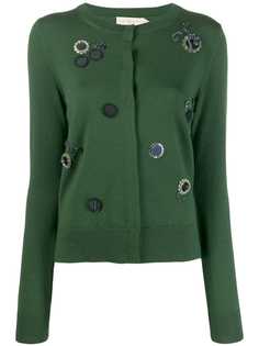 Tory Burch декорированный кардиган с вышивкой