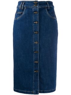 Moschino джинсовая юбка-карандаш с пуговицами