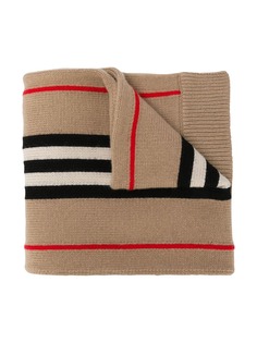 Burberry Kids трикотажный шарф с контрастными полосками