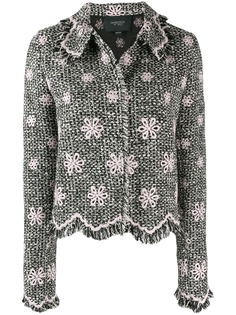 Giambattista Valli твидовый пиджак с вышивкой