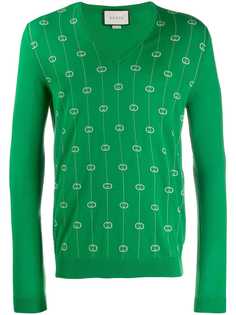 Gucci трикотажный джемпер с узором GG
