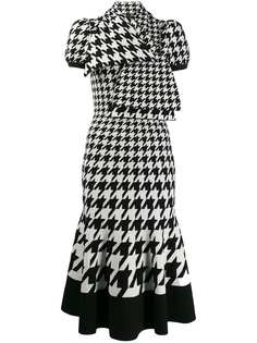 Alexander McQueen трикотажное платье миди в ломаную клетку