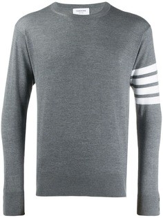 Thom Browne пуловер с круглым вырезом и полосками 4-Bar