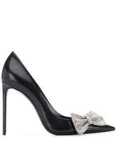 Saint Laurent туфли-лодочки Zoe 105 с бантами