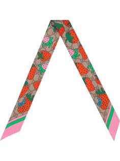 Gucci платок с принтом Gucci Strawberry и логотипом GG