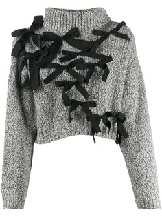 Brognano укороченный джемпер с бантом