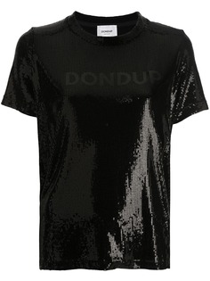 Dondup футболка с логотипом и пайетками