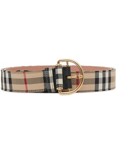 Burberry ремень в клетку Vintage Check с D-образной пряжкой