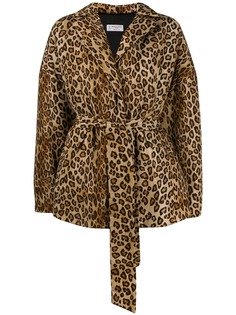 Alberto Biani куртка оверсайз с леопардовым принтом