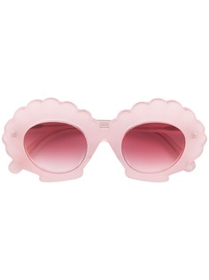 Stella McCartney Eyewear солнцезащитные очки в зазубренной круглой оправе