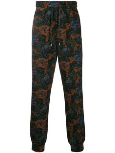 Etro спортивные брюки с цветочным принтом