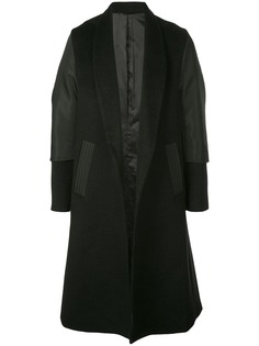 D.Gnak однобортное пальто со вставками