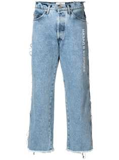 Natasha Zinko укороченные расклешенные джинсы