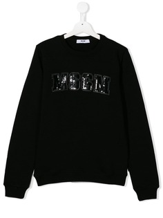 Msgm Kids толстовка с пайетками