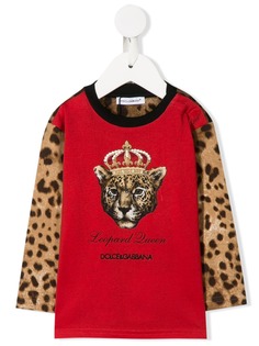 Dolce & Gabbana Kids толстовка Leopard Queen