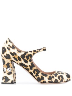 Miu Miu animal print buckle pumps