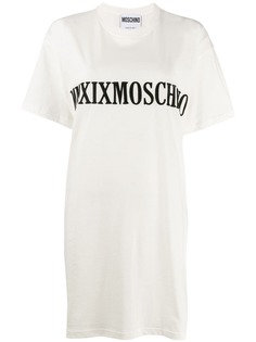 Moschino платье-футболка с вышитым логотипом