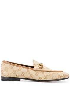 Gucci лоферы Jordaan с узором GG Supreme