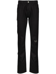 Raf Simons джинсы кроя слим с декоративными кольцами