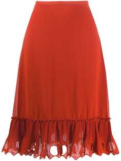 See by Chloé юбка с декорированным подолом