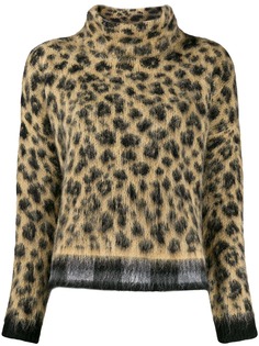 Liu Jo джемпер свободного кроя с леопардовым узором